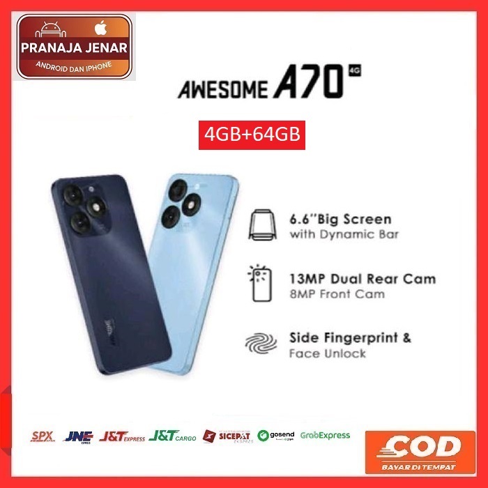 ITEL A70 4/64GB SECOND FULLSET GARANSI
