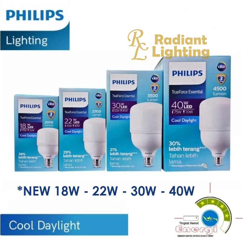 Lampu LED Philips Bohlam Bulb TForce Essential 20W 25W 35W 45W