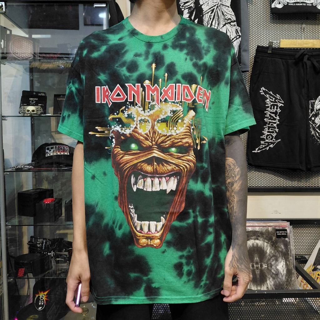 T Shirt Band Official IRON MAIDEN - VIRUS EDDIE TIE-DYE Original