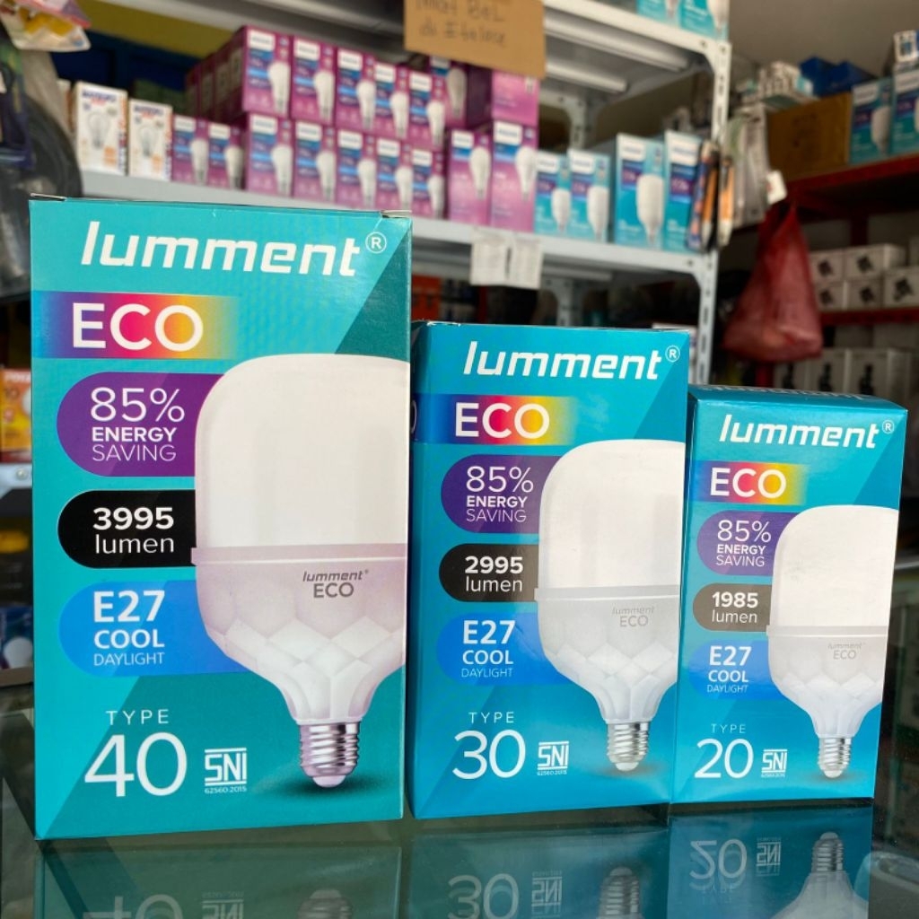 [PAKET KOMBINASI isi 3 LAMPU] 40WATT, 30WATT DAN 20WATT LAMPU LED LUMMNET ECO SUPER TERANG