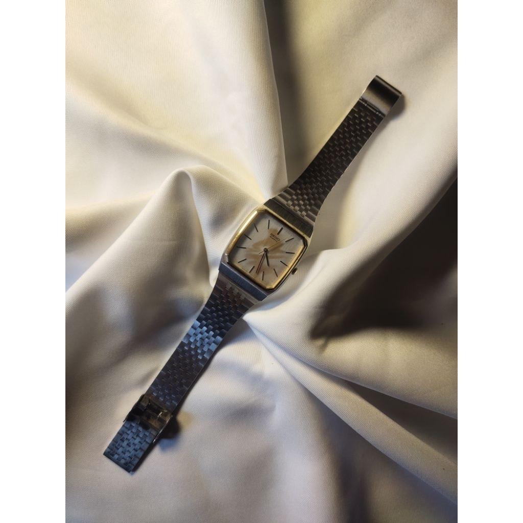 Jam Tangan Vintage by Seiko Tank Latte Dial