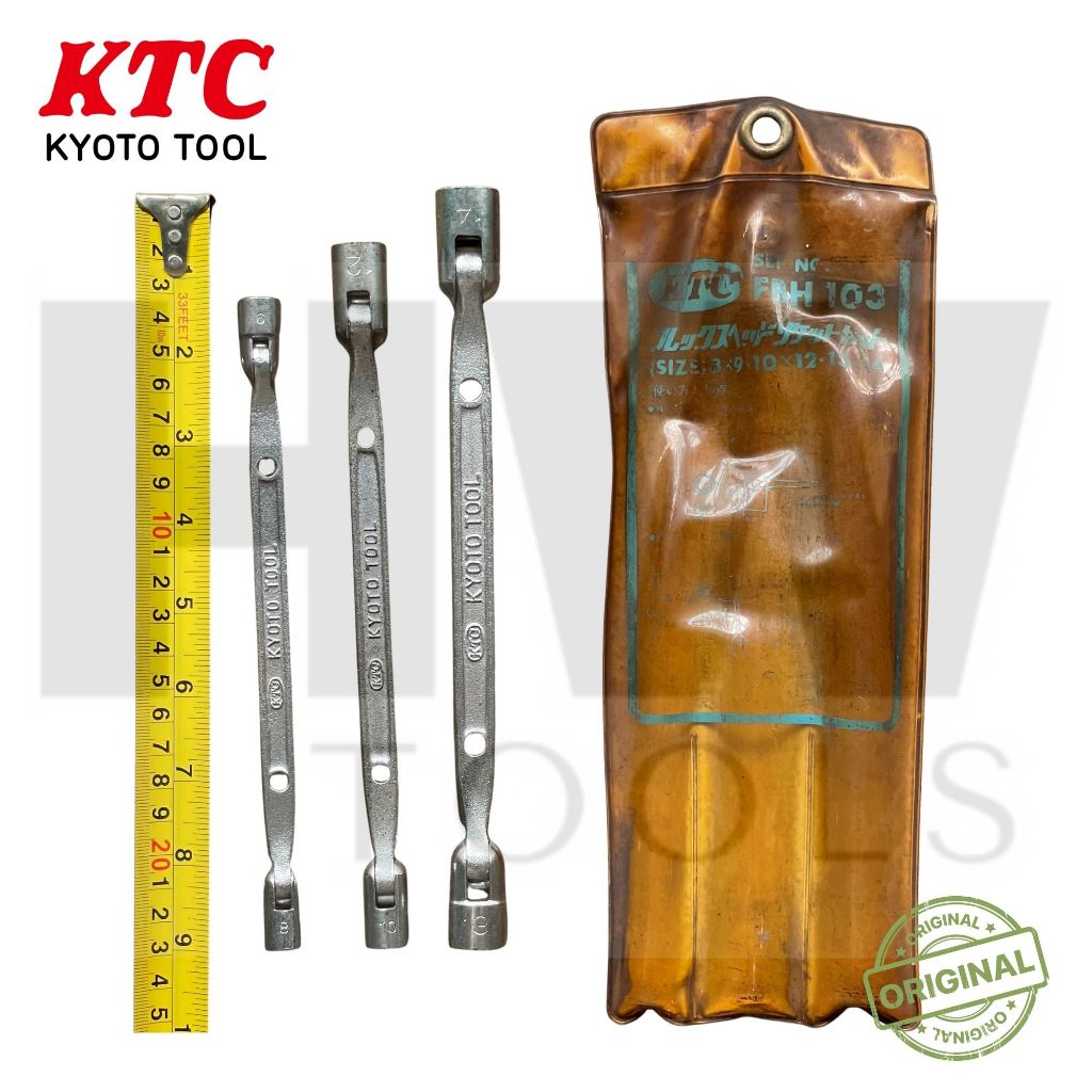 KTC Kyoto Tool FBH103 Flexible Box Double Socket Wrench Set 3 Pcs Kunci Sok Kepala Engsel Fleksibel 