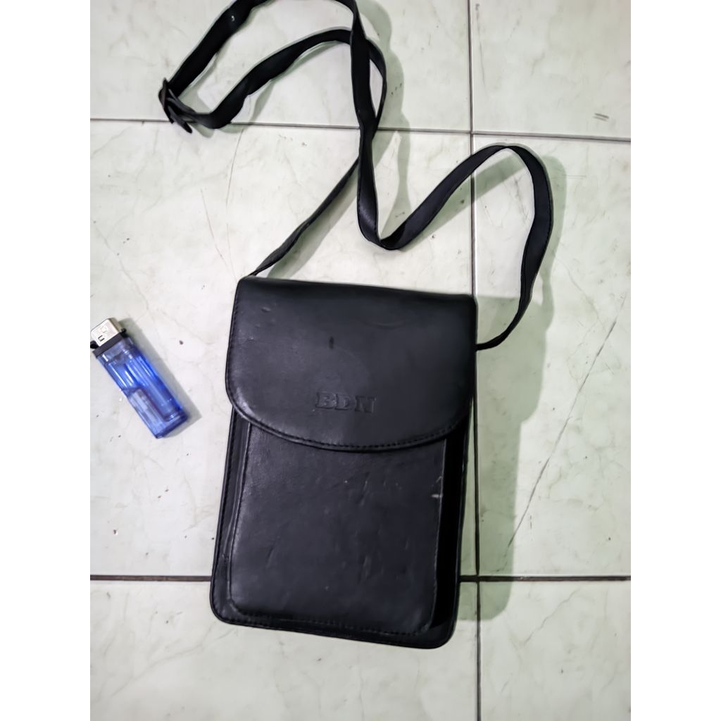 Tas slempang BDN jadul vintage FULL KULIT