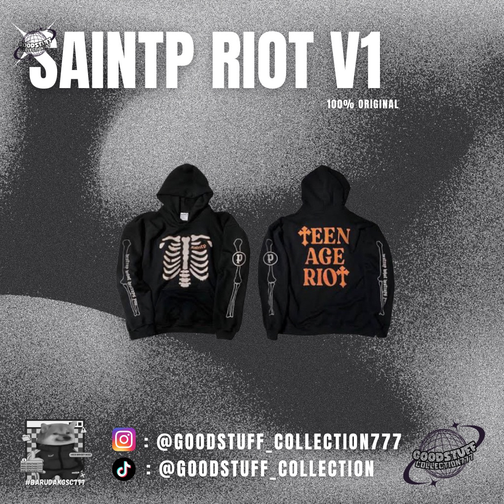 Hoodie Saintpjkt Riot V1 Fullsett Original 100%