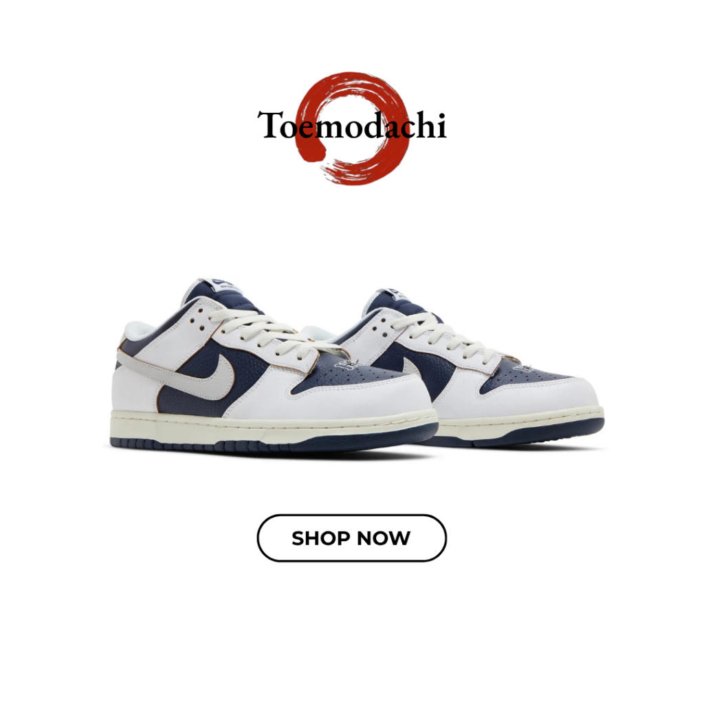 Toemodachi. - Sepatu Sneakers SB Dunk Low HUF New York White Navy Blue Authentic Authentic