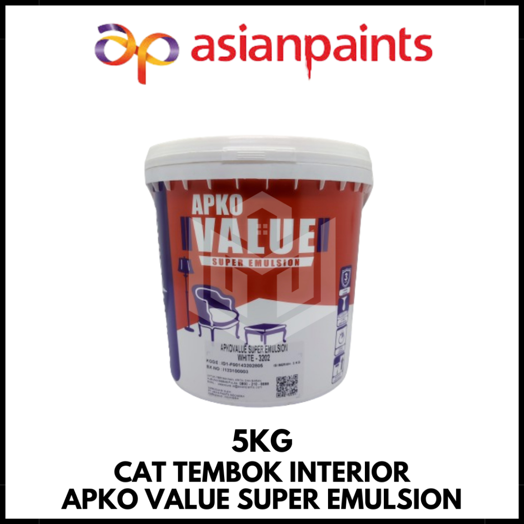 Asian Paints Apko Value Super Emulsion Galon 5 Kg