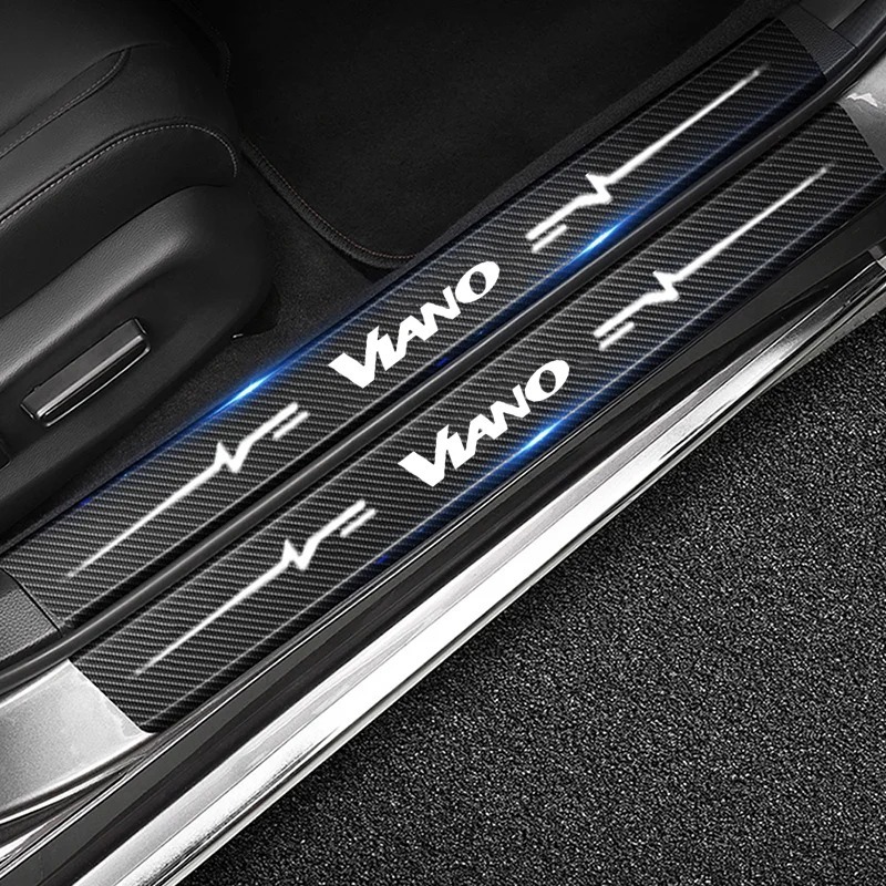 Stiker Pelindung Ambang Pintu Mobil untuk Mercedes Benz VIANO Logo 2021 2020 2019 2018 2017 Aksesori