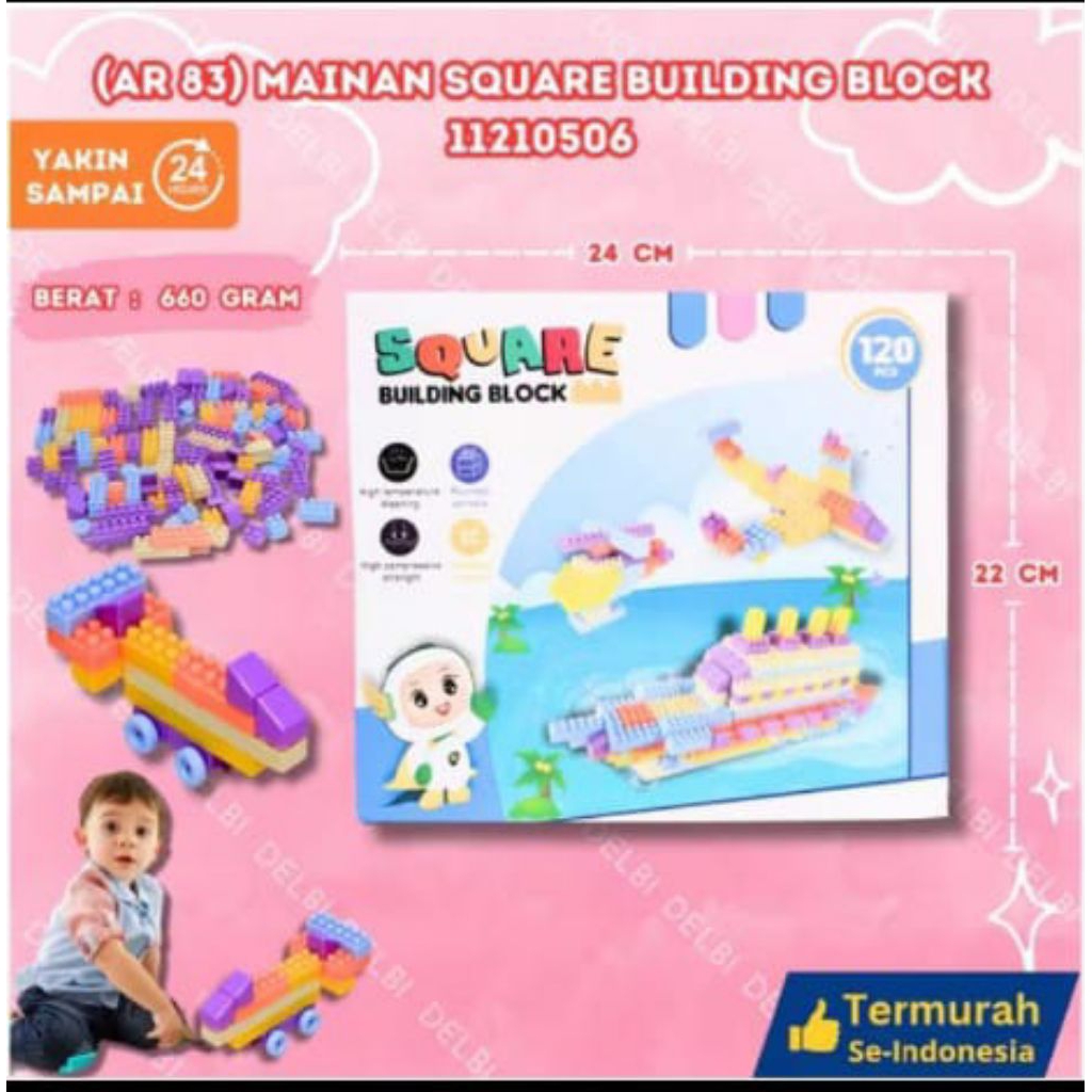 Mainan Square Building Block/Menyusun Strategi Lego