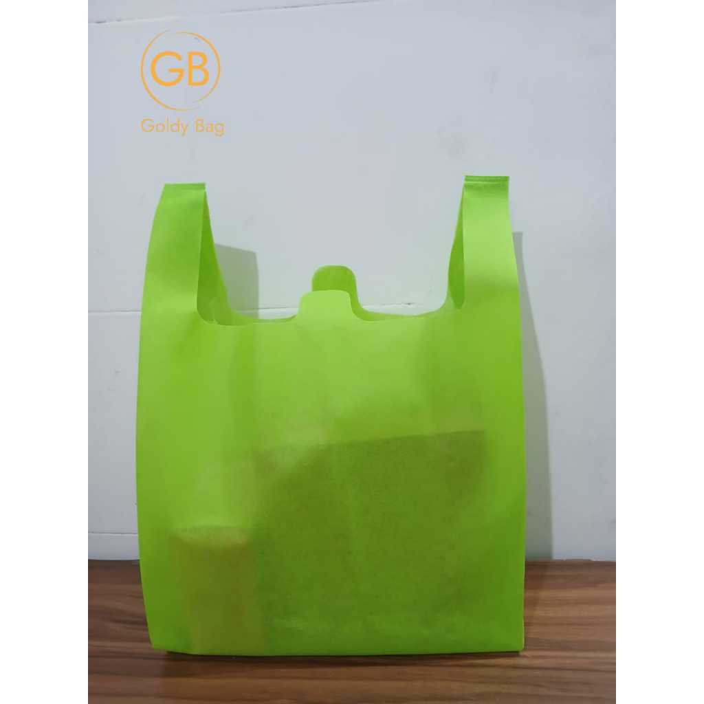 Tas Kain Spunbond Model Kantong Kresek / Tas Bingkisan / Goodie Bag / Kantong Makanan