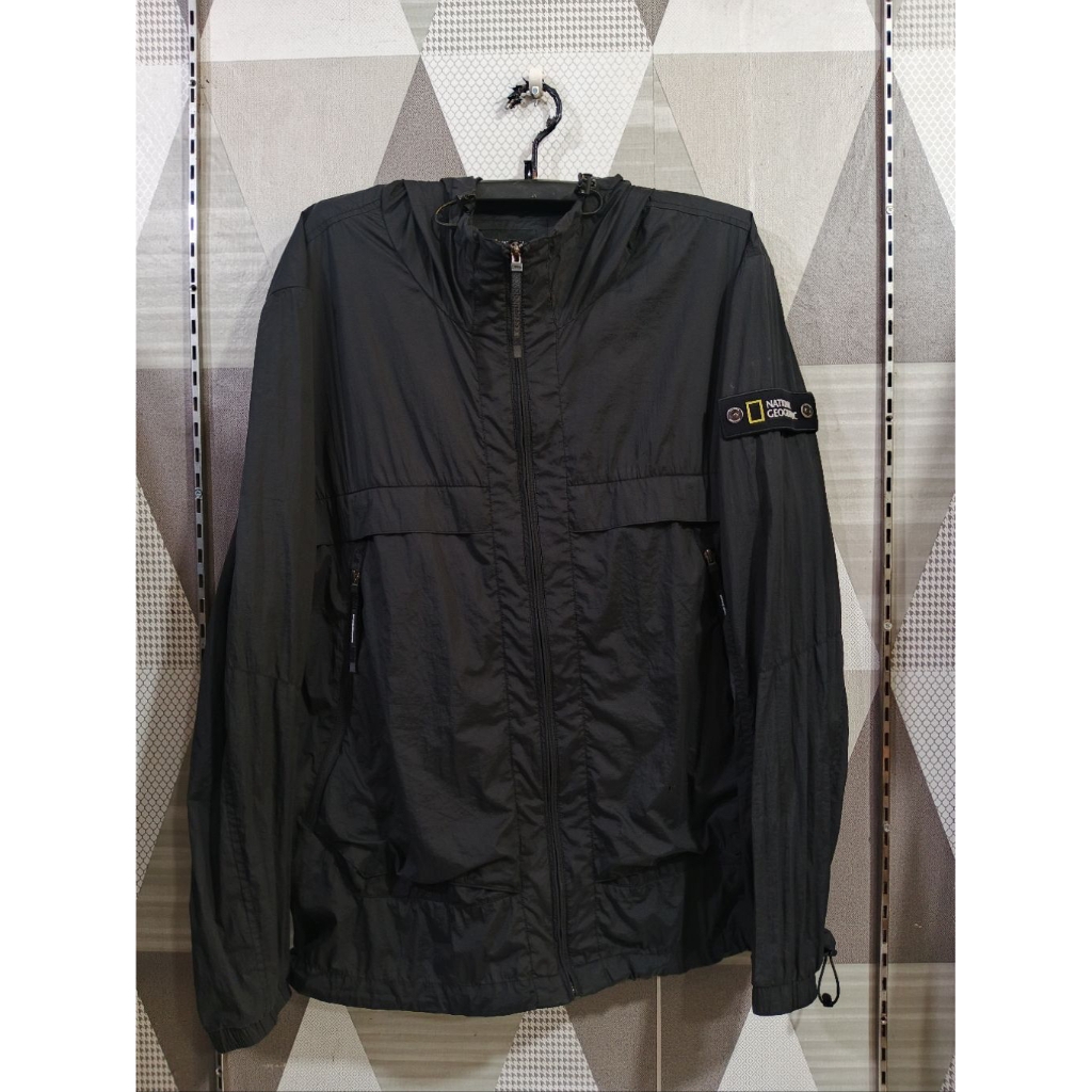 National Geographic Utility Windbreaker Jacket – Black Carbon SZ XXXL