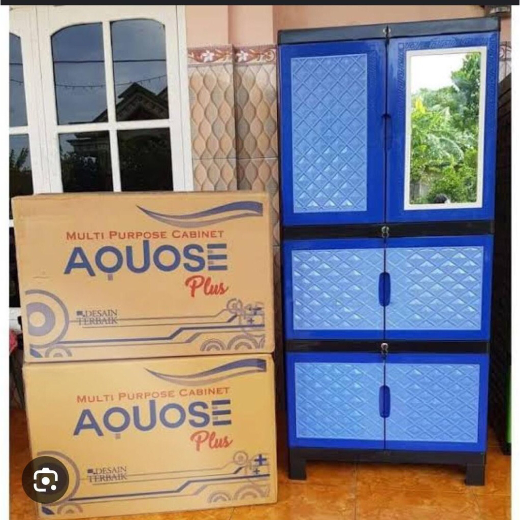 Lemari Plastik Aquose Kaca