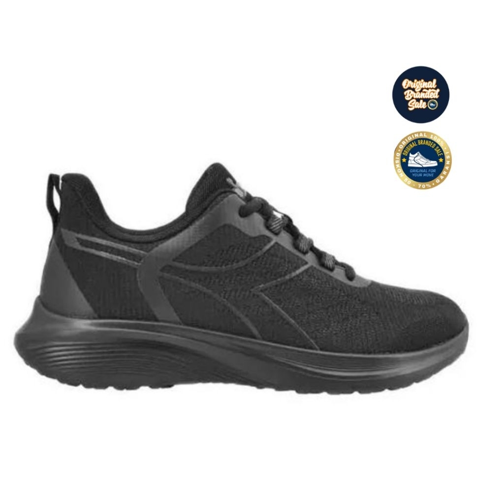 ORIGINAL GARANSI SEPATU DIADORA MALINO  MONO BLACK SIZE 36