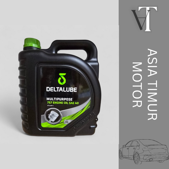 DELTALUBE MULTIPURPOSE 757 ENGINE OIL SAE 40 - OLI MESIN DIESEL (5 liter)