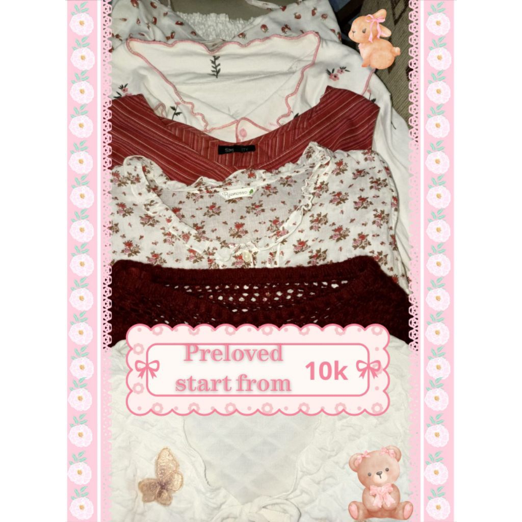 dress, tank top, cardigan, atasan, rajut