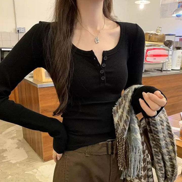 De'LaLa - YOLA TOP / Atasan Wanita Versi Lengan Panjang / Baju Ootd Wanita Premium / Fashion Wanita 
