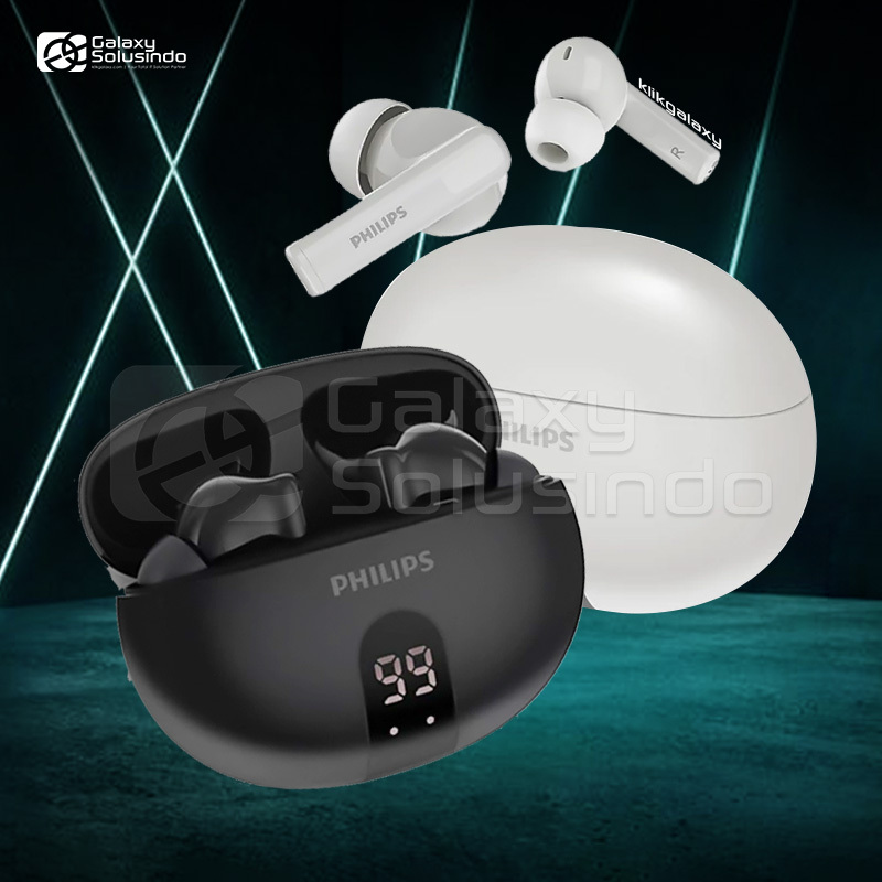 Philips TAT3559 Bluetooth 5.4 With Noise Canceling AI Clear Mic Wireless earphone - Black / White - 