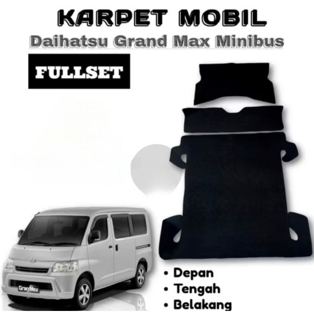 Karpet Karet Matras Mobil Daihatsu Grand Max Minibus / Karpet Lantai Mobil Daihatsu Grand Max Minibu
