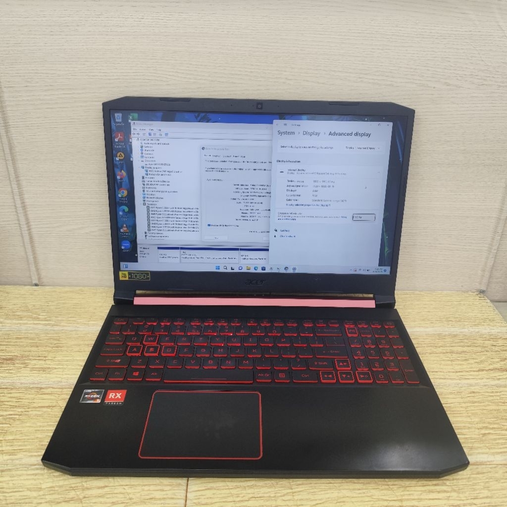 Laptop Second Acer Nitro 5 An515-43 Amd Ryzen  3550h Ram 8gb Ssd 256gb Rx 560x
