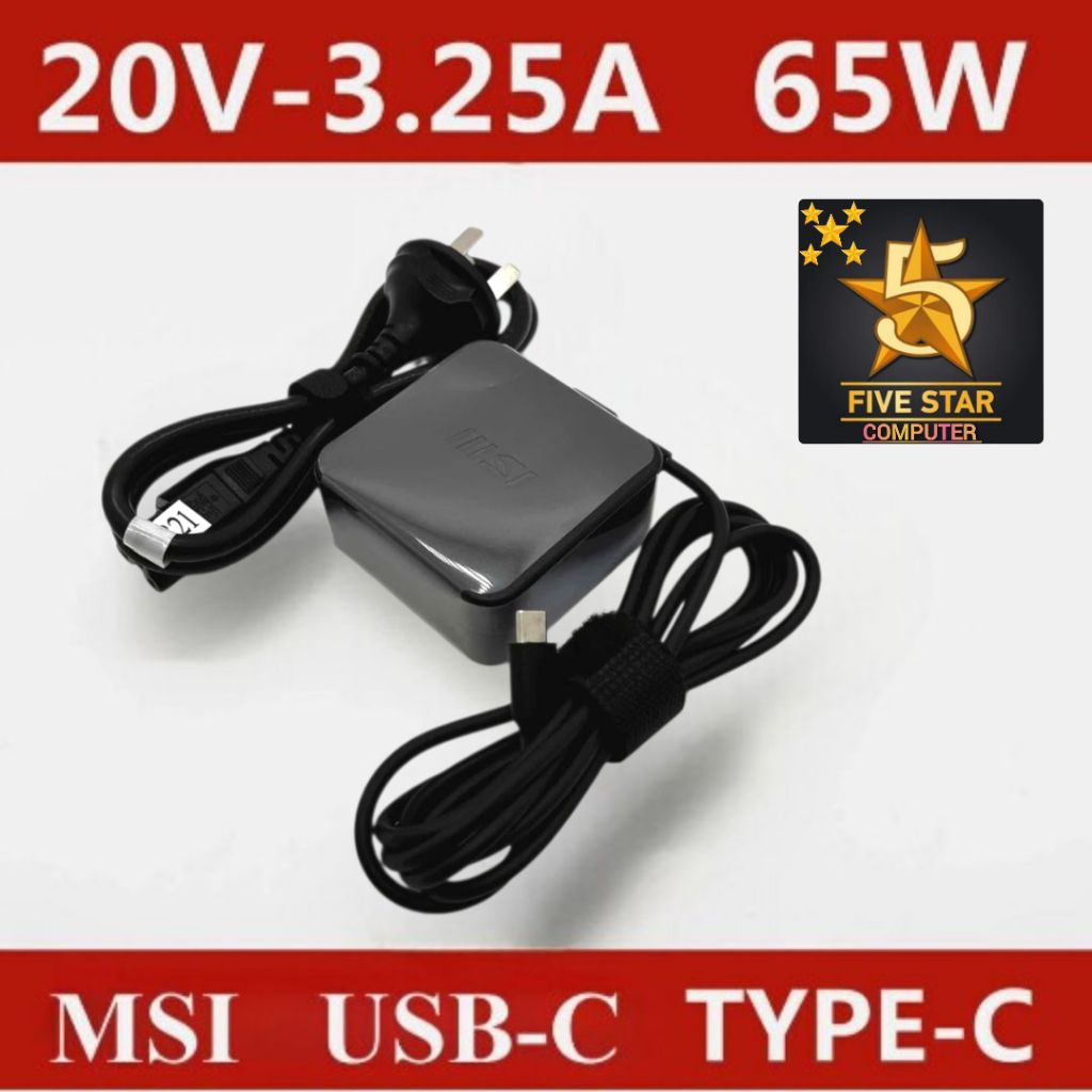 Adaptor Charger For Laptop MSI Summit E13 E14 E16 Flip Evo A12MT A13MT E13 AI Evo A1MTG-038US A1MTG-