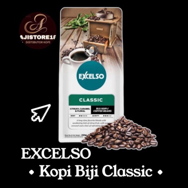 Kopi Biji Excelso Classic 200g| Coffee Bean Excelso Classic 200g