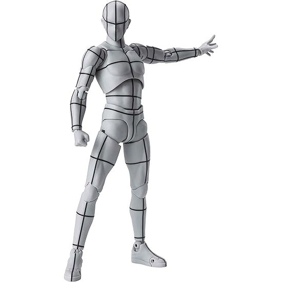 TAMASHII NATIONS - Body Kun -Wireframe-(Gray Color Ver.) -, Bandai Spirits S.H.Figuarts Action Figur