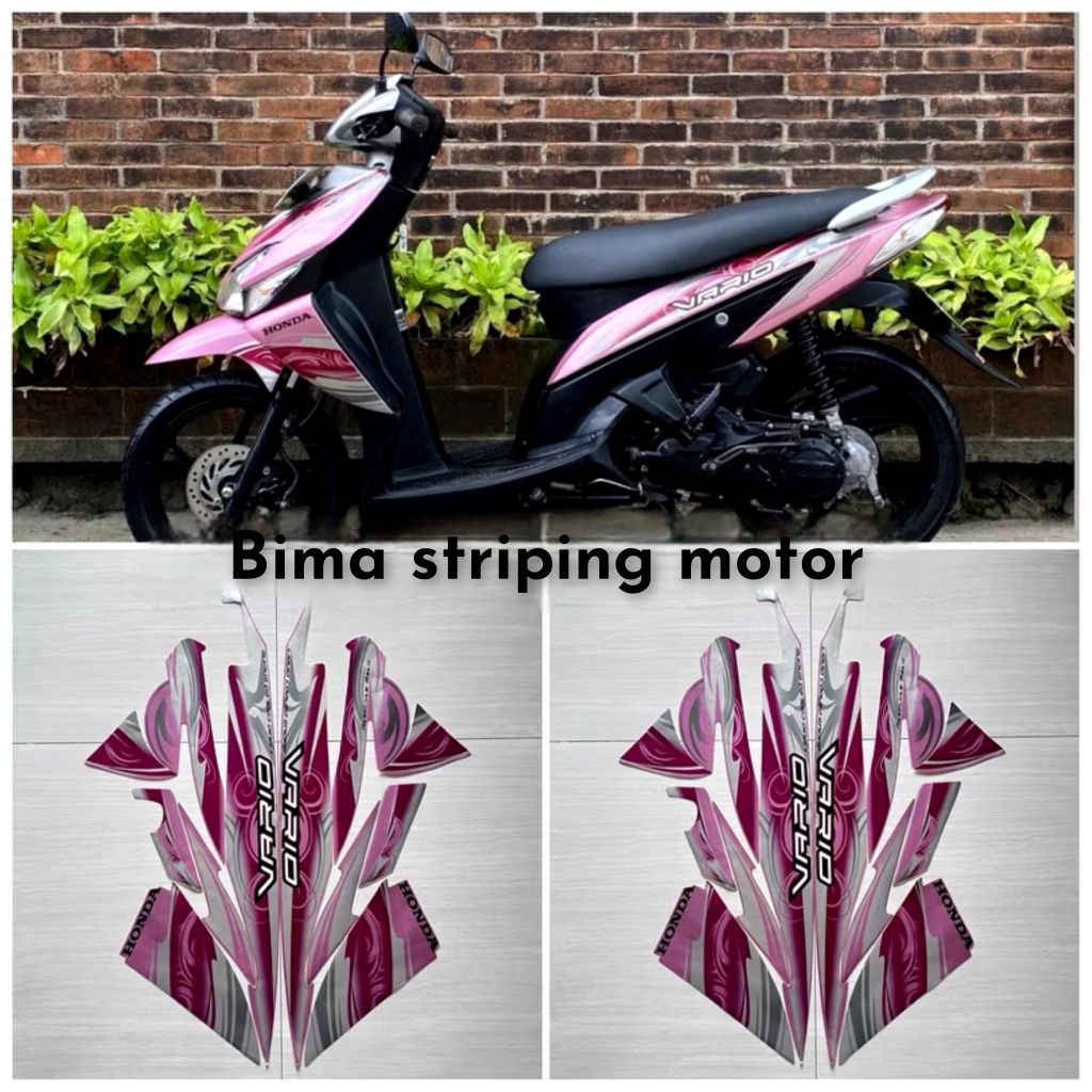 STIKER STRIPING LIS LES BODY MOTOR HONDA VARIO 110 2010 KARBU VARLA VARIO LAMA