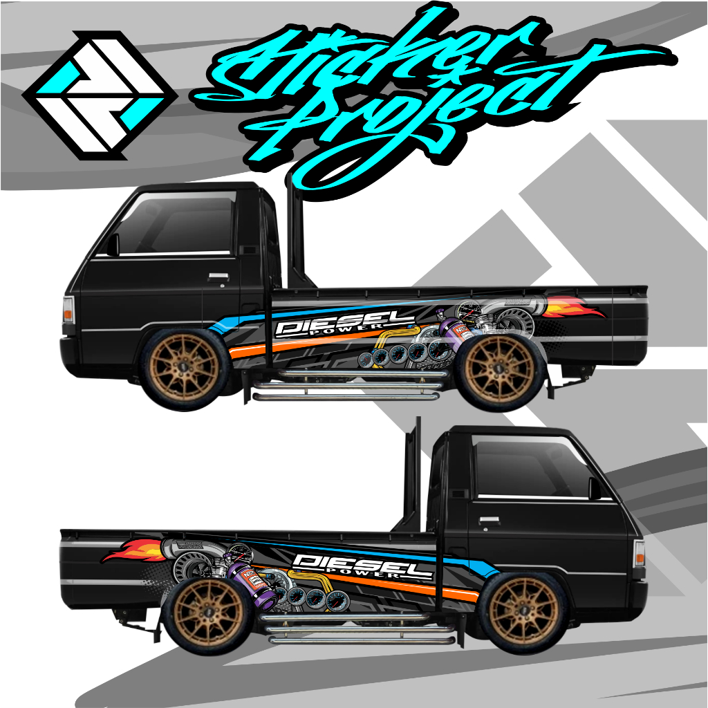 Stripping samping pickup L300 list body pickup stiker decal