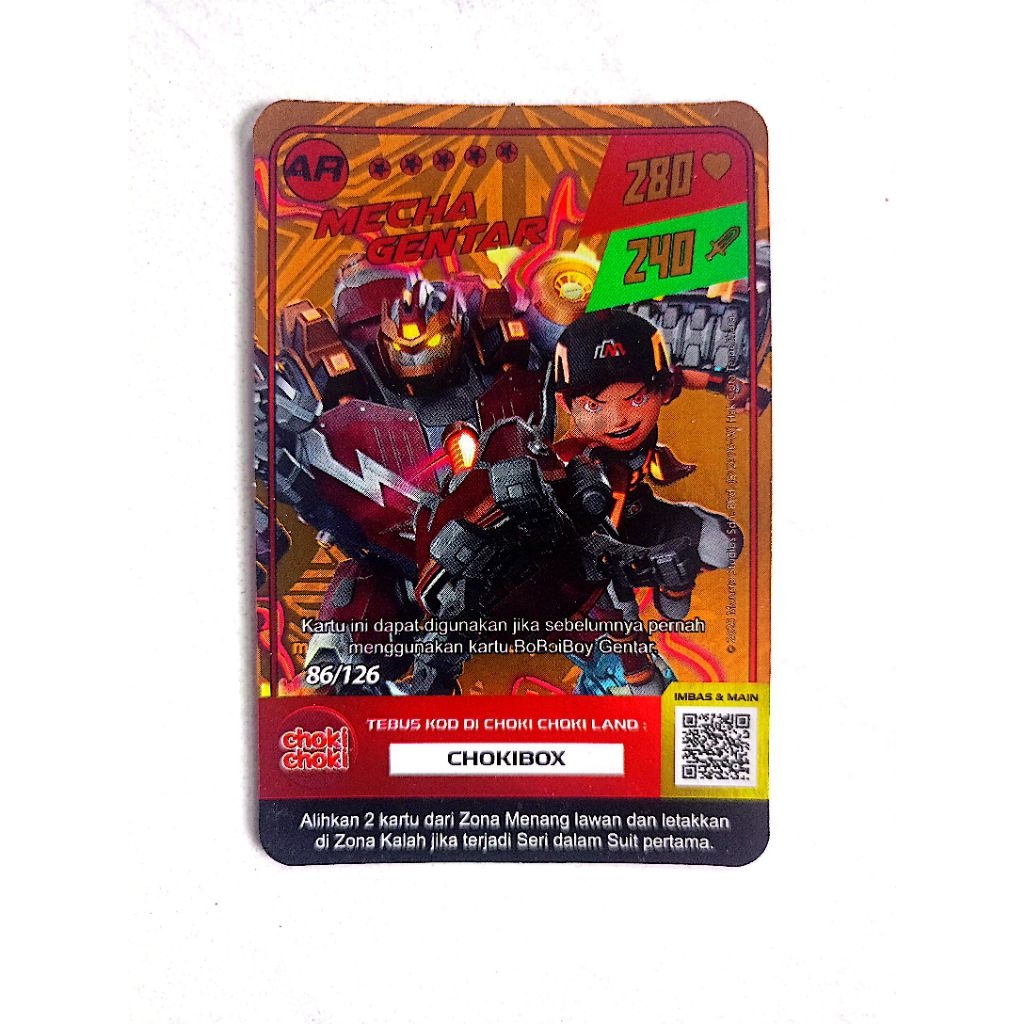 Kartu BoBoiBoy AR Mecha Gentar