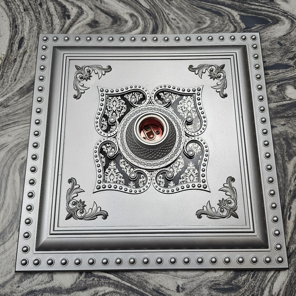 FITTING Hias Plafon Gypsum 30 cm Ornamen Plafon Gypsum PVC/GRC Fiting Plafon / Fitting Lampu Ornamen