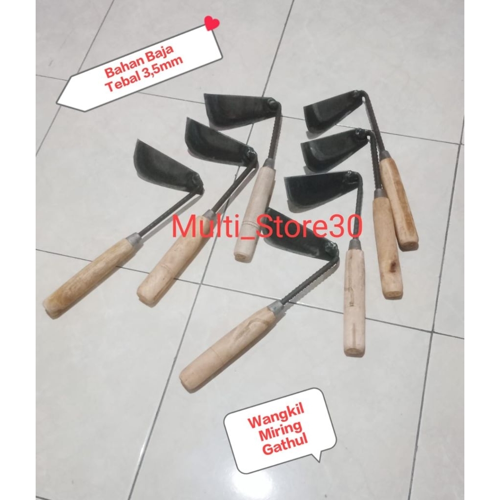Wangkil Miring Gathul Korek Rumput Cangkul Miring Gagang Kayu Wngkil Miring Pembersih Rumput