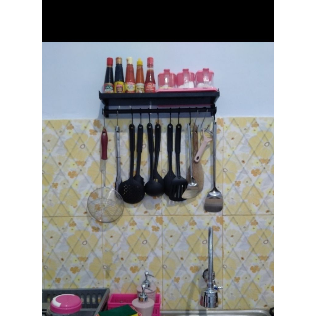rak bumbu rak dingding dapur rak gantung minimalis