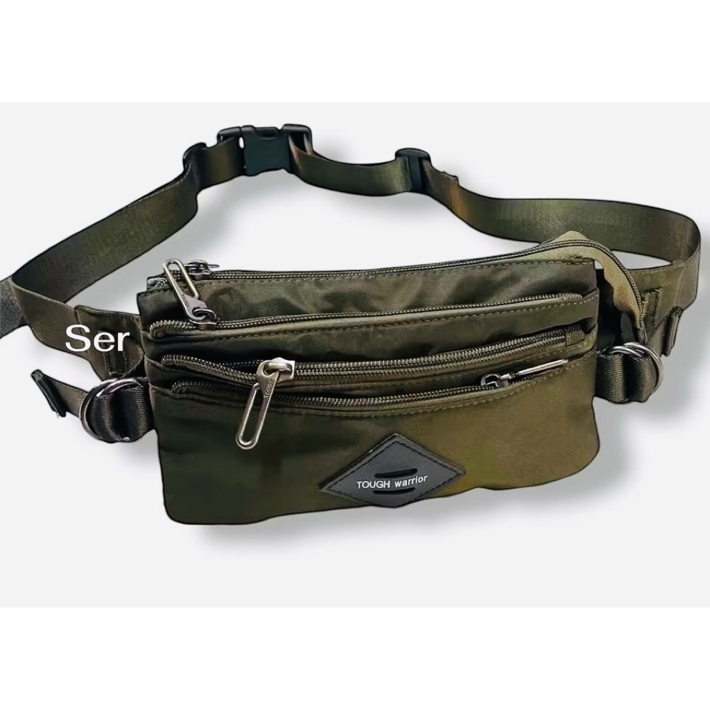 TAS SELEMPANG IMPORT PRIA TOUGH WARRIOR 5335/TAS PINGGANG PRIA DUA WARNA TERBARU