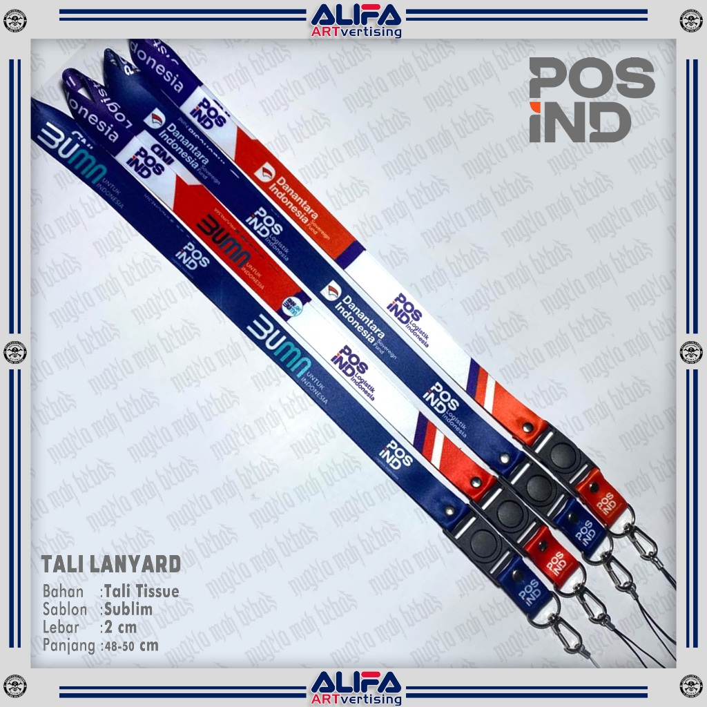 TALI LANYARD GANTUNGAN ID CARD/HP - POS INDONESIA BUMN/DANANTARA