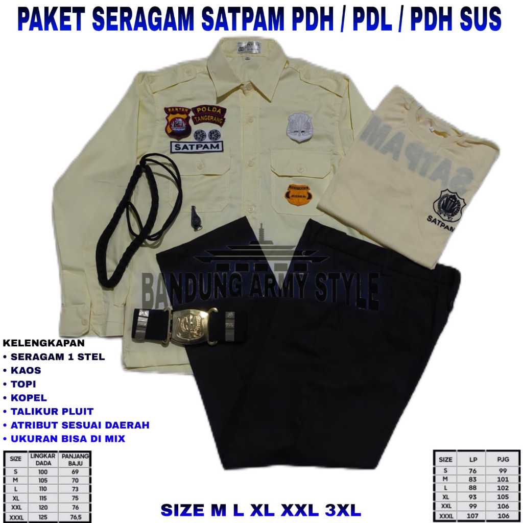SERAGAM PDH SUS / PDH LENGAN PANJANG / SERAGAM SECWAN / SECURITY WANITA / SECURITY SATPAM