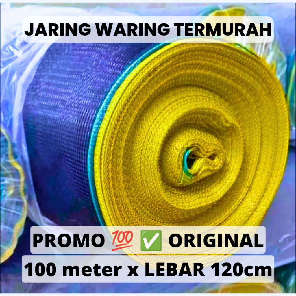 Jaring Waring Hitam untuk Pagar Kebun Kandang dan Tambak Ikan Lebar 120cm