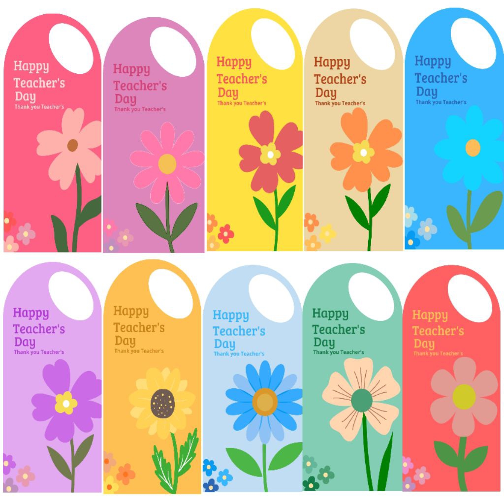 (Ready Stock) Flower Card Hari guru /single buket flower teacher day / Flower card holder teacher da