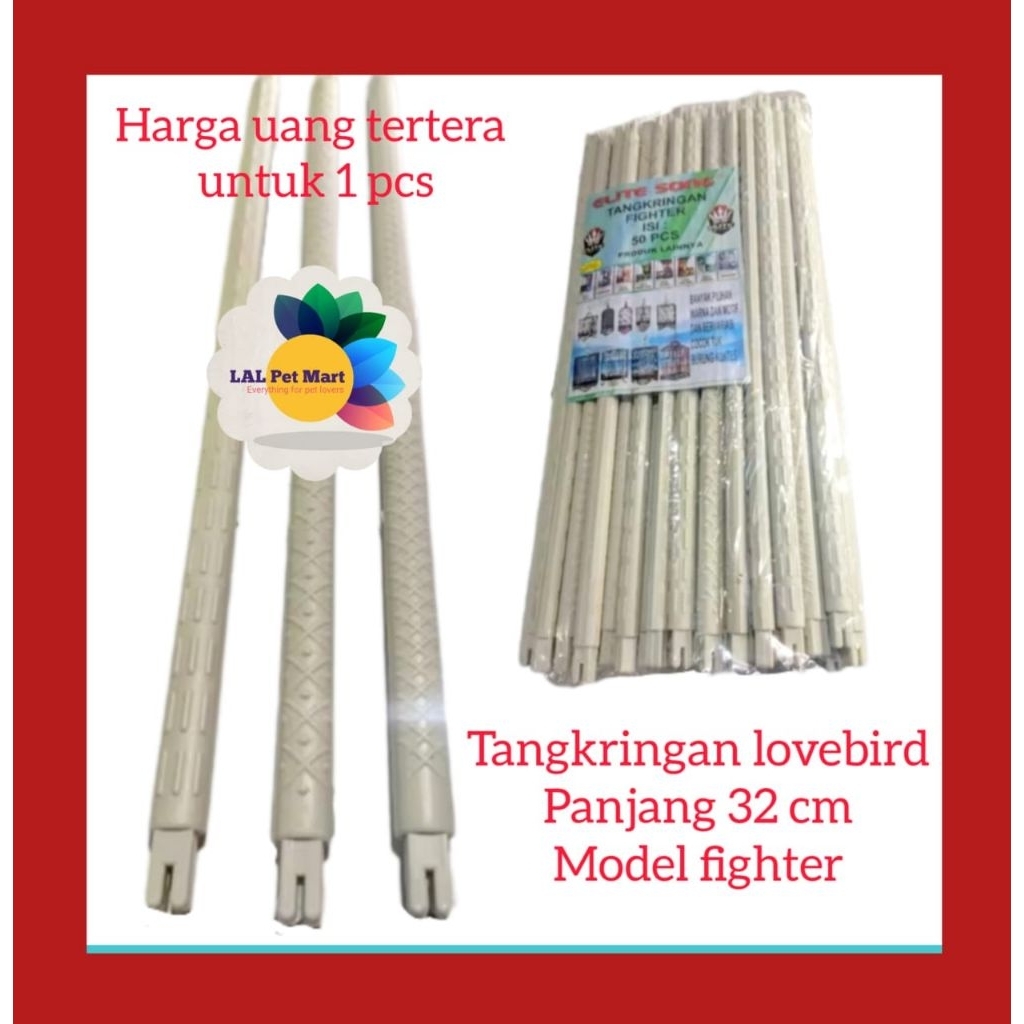 Tangkringan plastik sangkar burung love bird kandang bulat kapsul LB