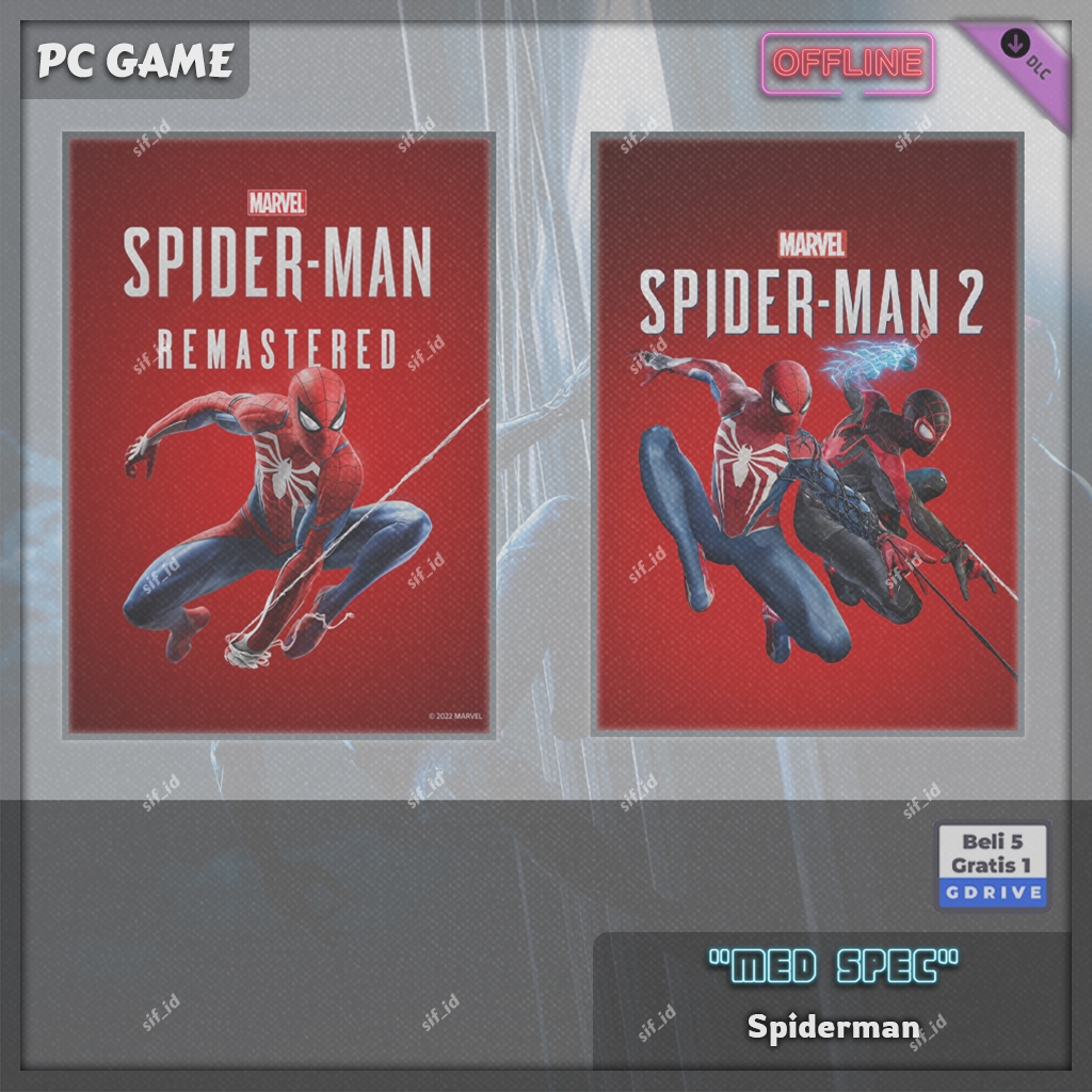 Marvels Spider-Man Remastered dan  Spider-Man 2 - SpiderMan - Spider Man - Game PC