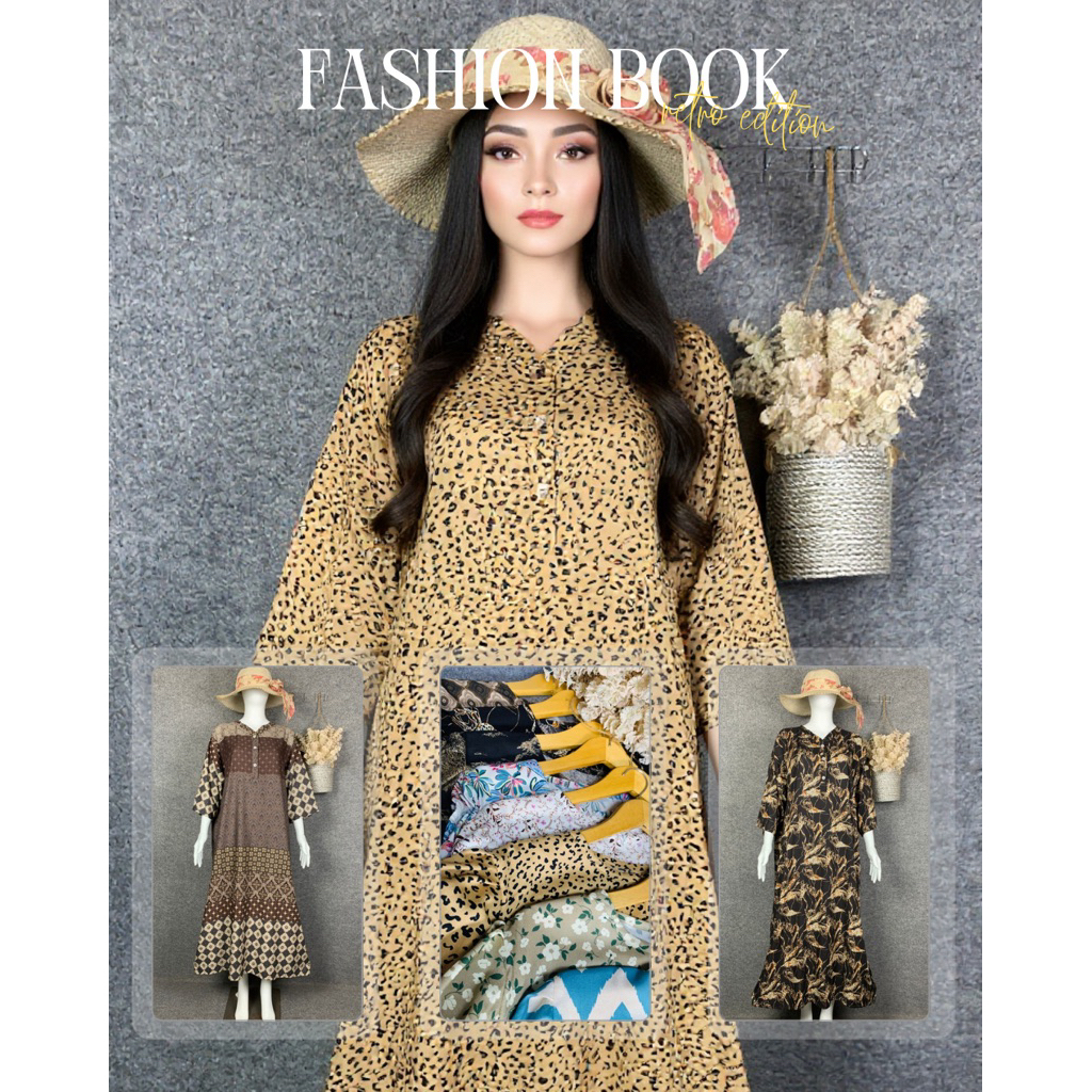 Sabalaiqa daster kancing lengan 3/4 ld 120 busui