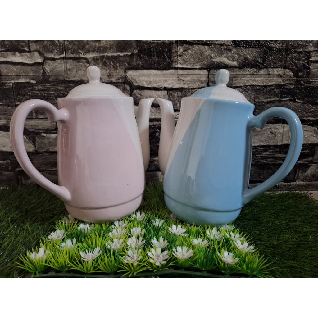 teko teh keramik / teko warna cantik / teko unik / teko minum termurah