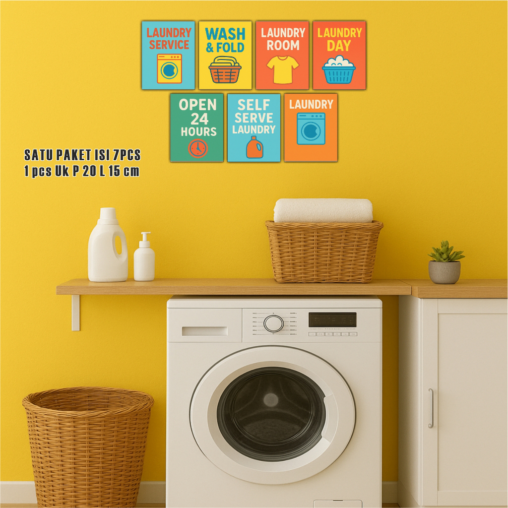 Dekorasi Dinding Laundry Room Retro