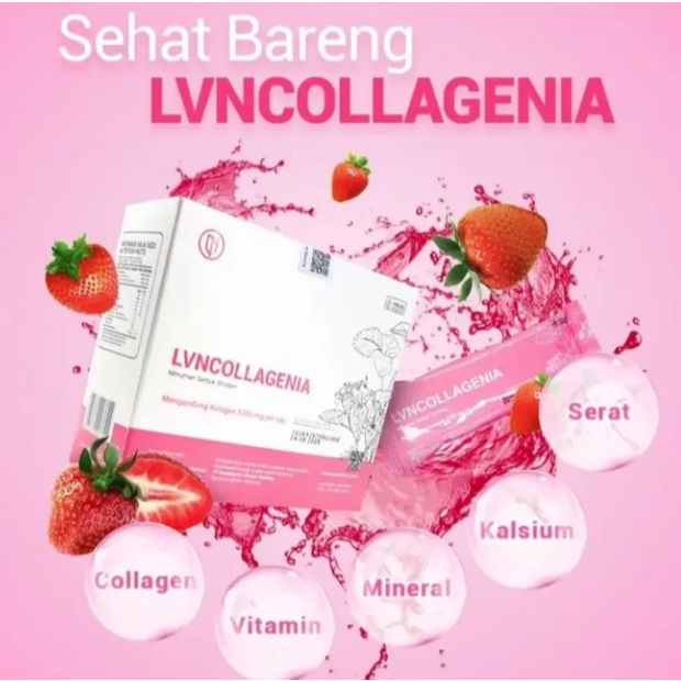 LVN Collagen Strawberry – Minuman Kolagen untuk Kulit Cerah & Kenyal