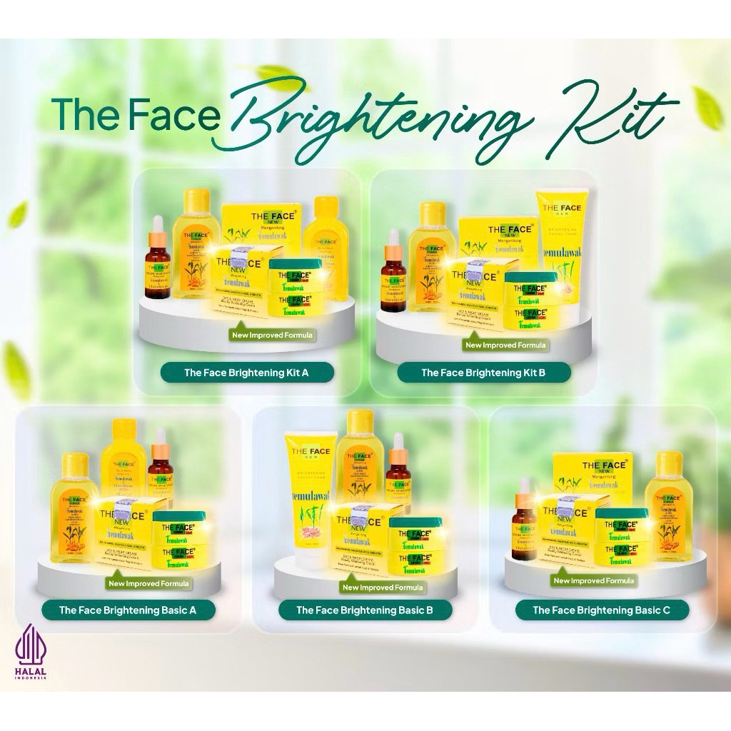 [BPOM] THE FACE Temulawak Original Brightening Kit - Paket Perawatan Wajah