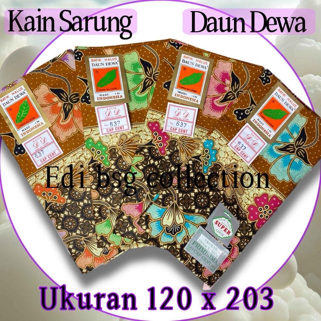 Kain Sarung Daun Dewa Wanita Original Batik Bunga