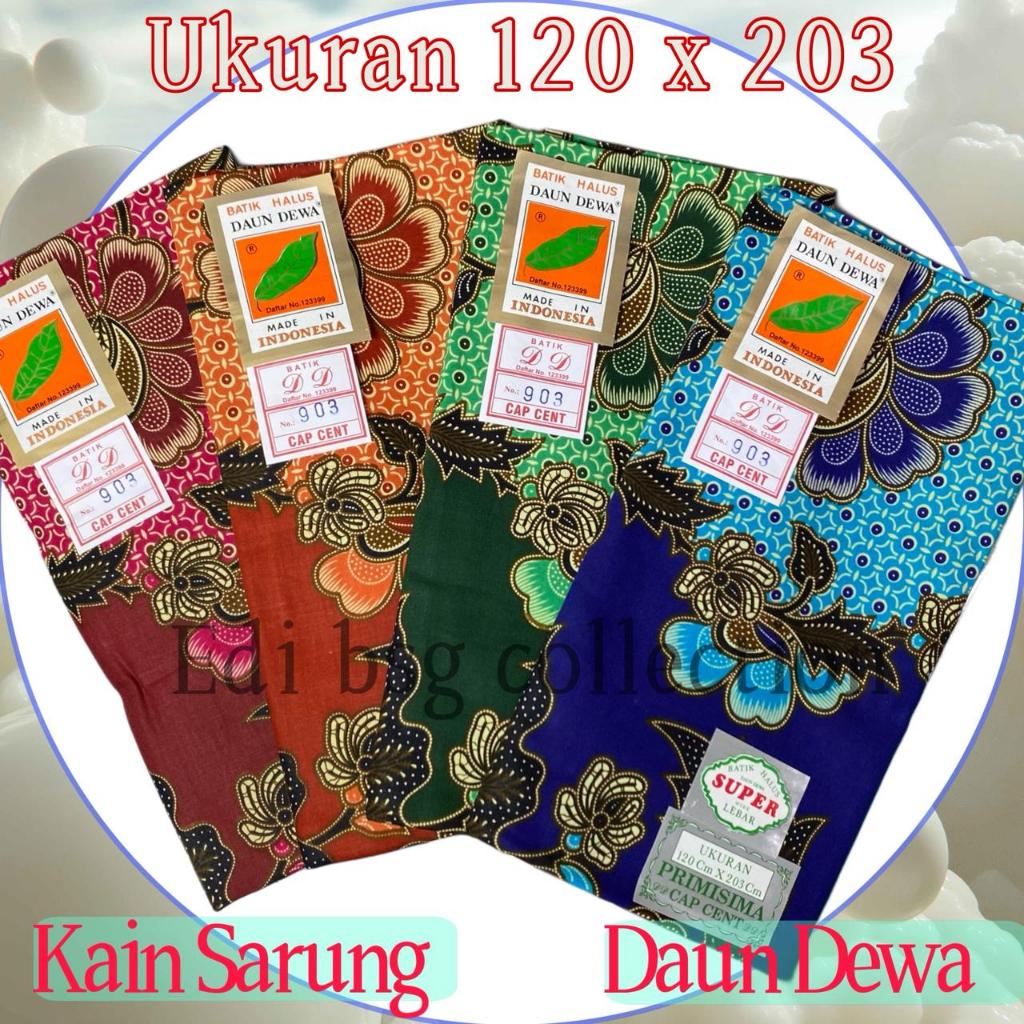 Kain Sarung Batik Wanita Daun Dewa Motif Kembang Original
