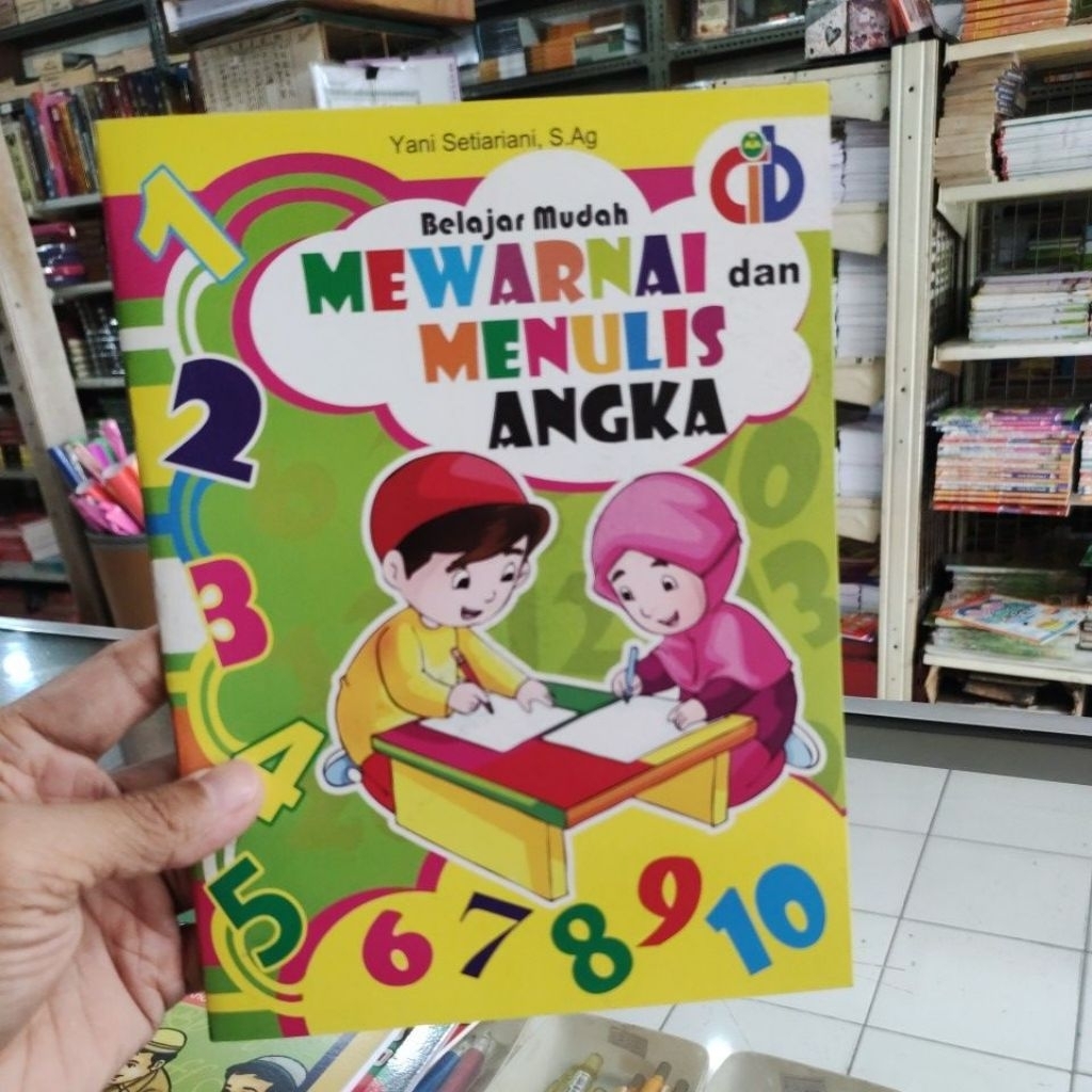 Belajar mudah mewarnai dan menulis angka