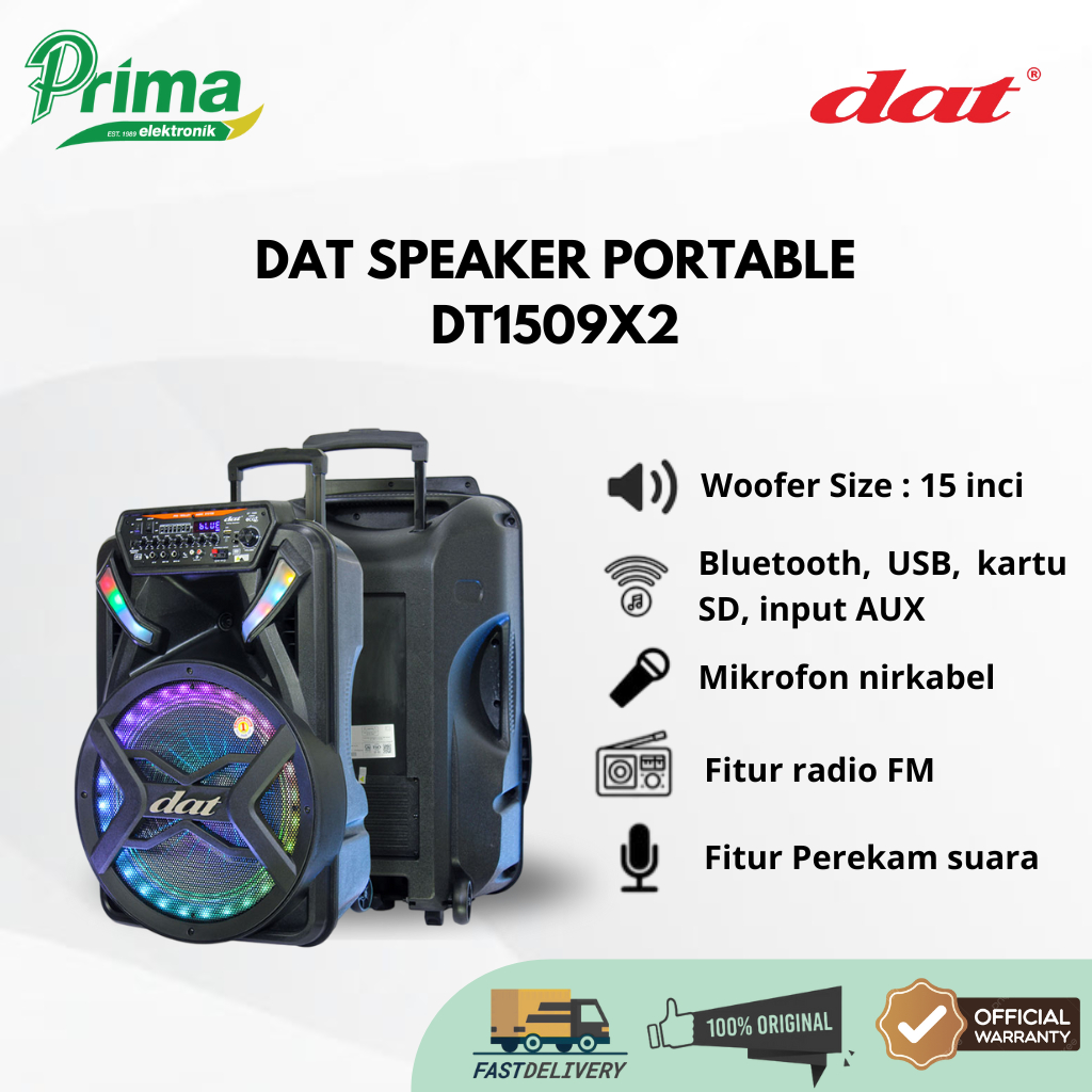 DAT DT1509X2 15 INCH SPEAKER AKTIF GARANSI