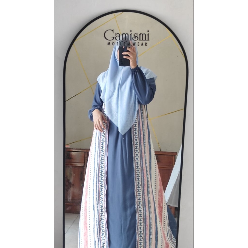 Gamis rayon kombinasi linen, GAMISMI
