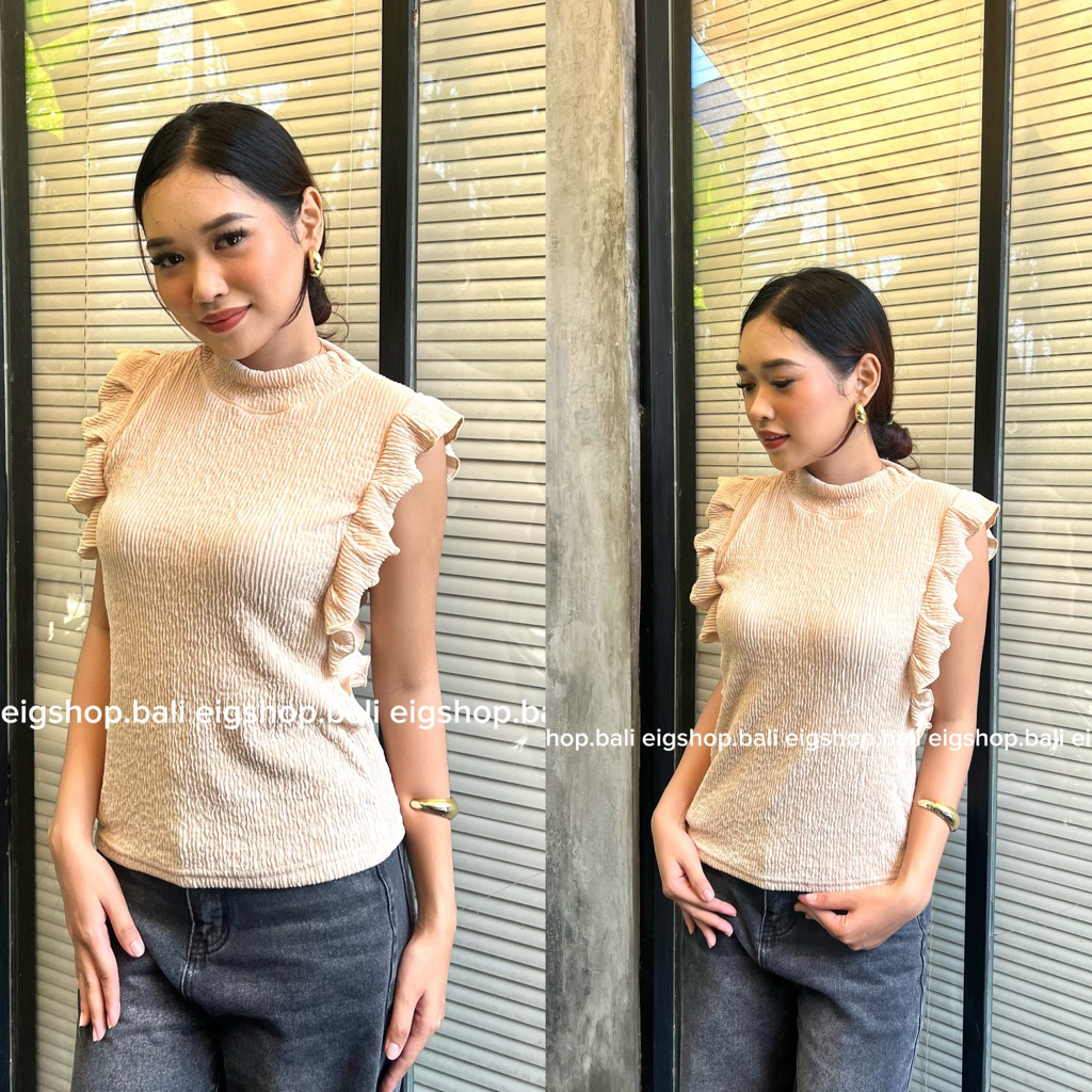 EIGSHOP || Adira Top Neci Tanpa Lengan || Atasan Wanita