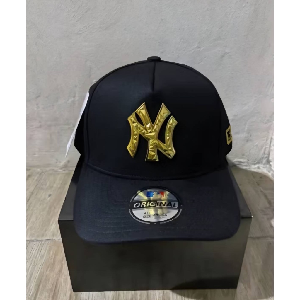 TOPI BASEBALL MLB NY DIAMOND LOGO ORIGINAL BLACK CAPS / TOPI PRIA WANITA / TOPI FULL SET
